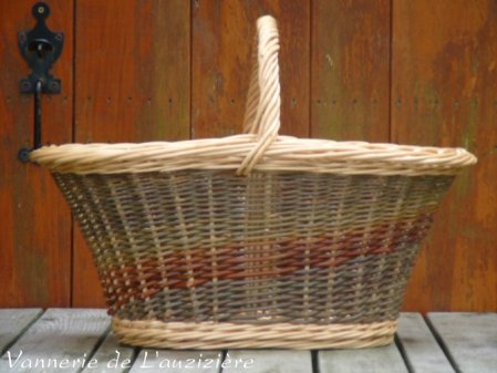 Grand panier ovale en osier