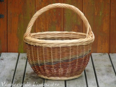 Panier rond en osier