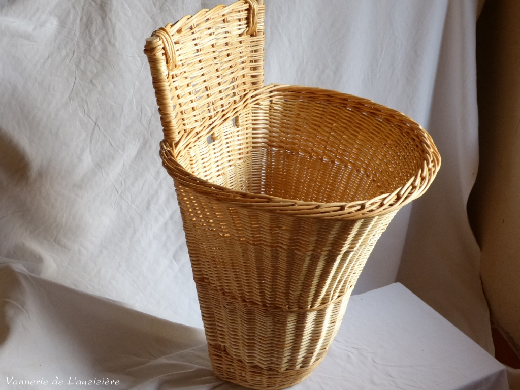 Hotte de Père Noël en osier - artisanat - vente en ligne