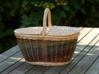 Panier avec couvercle osier