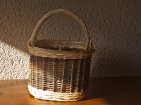 Panier porte bouteilles osier